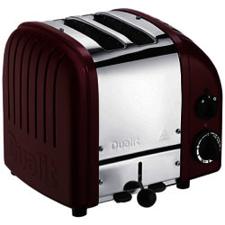 Dualit Made to Order Classic 2-Slice Toaster Stainless Steel/Wine Red Matt